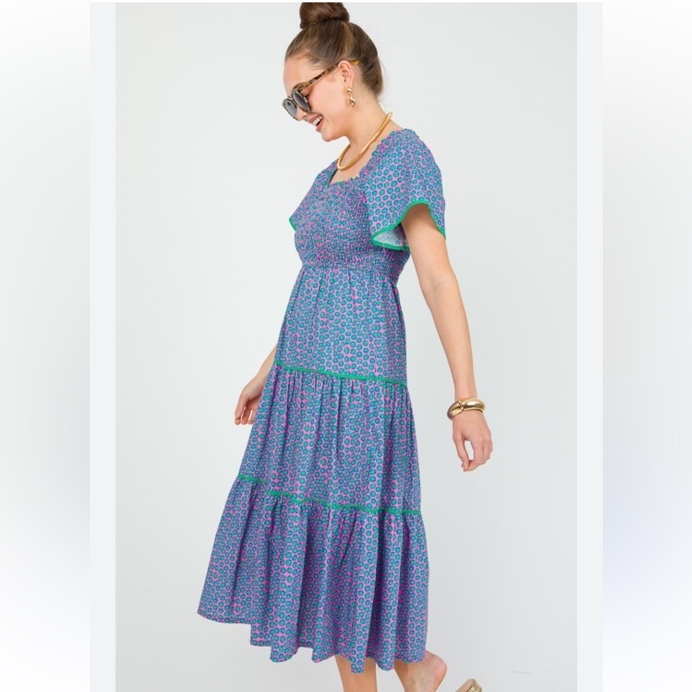 Umgee Regina Floral Midi Dress